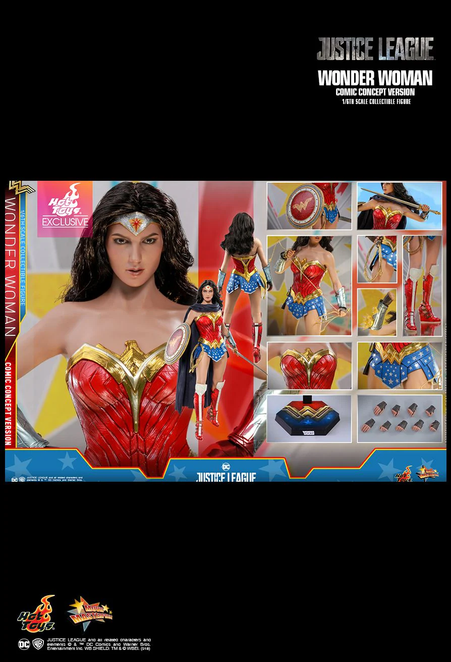 Ready! Hot Toys MMS506 Justice League 1/6 Wonder Woman Comic Concept Version - Image 3